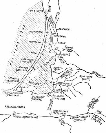 10 schema. Kuršių marios