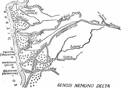 9 schema. Senoji Nemuno delta